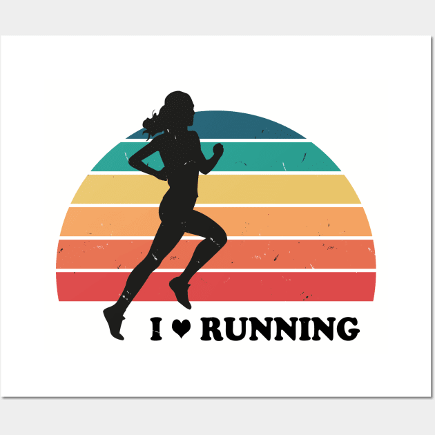 I love running Wall Art by Kingrocker Clothing